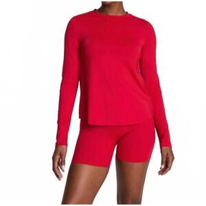 NEW SPANX activate long sleeve top in red